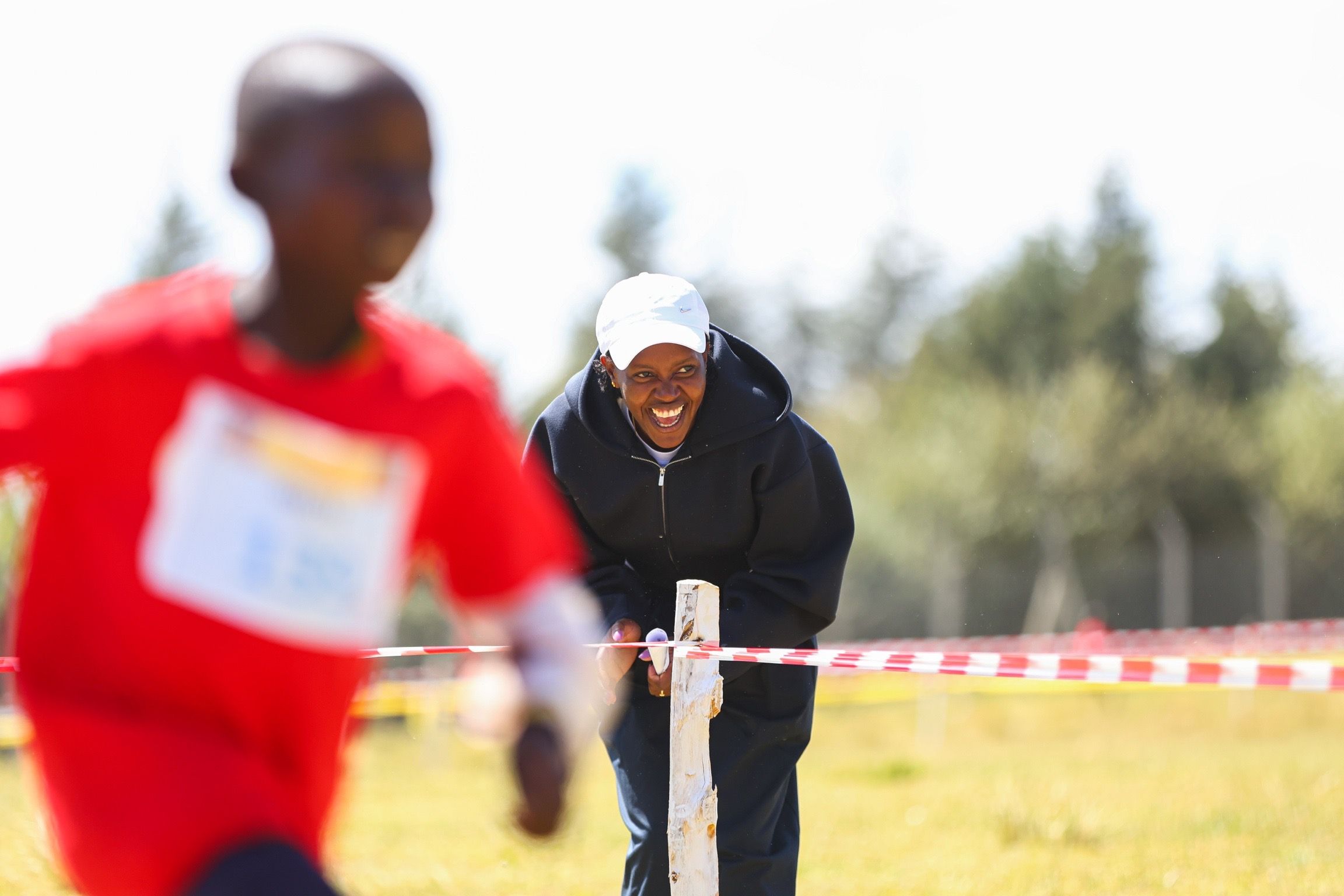 Faith Kipyegon during the cross country event in Keringet