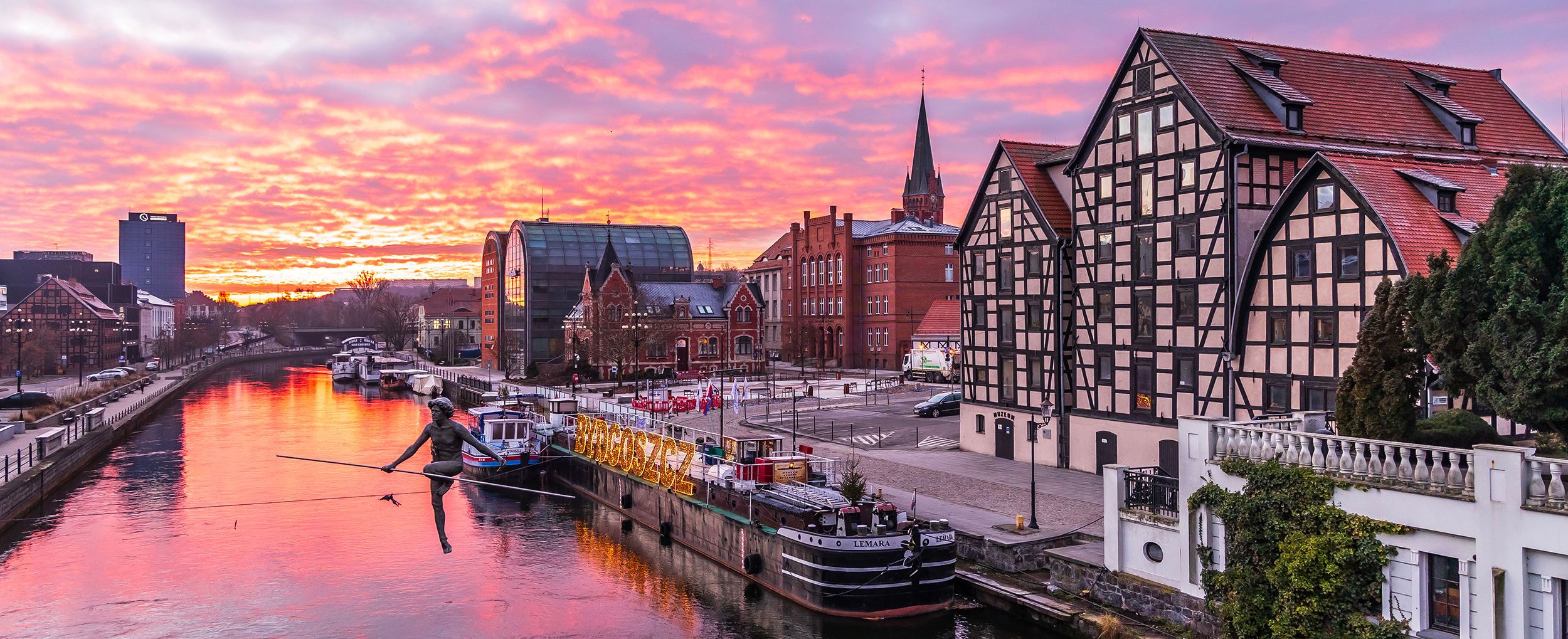 Brda river in Bydgoszcz