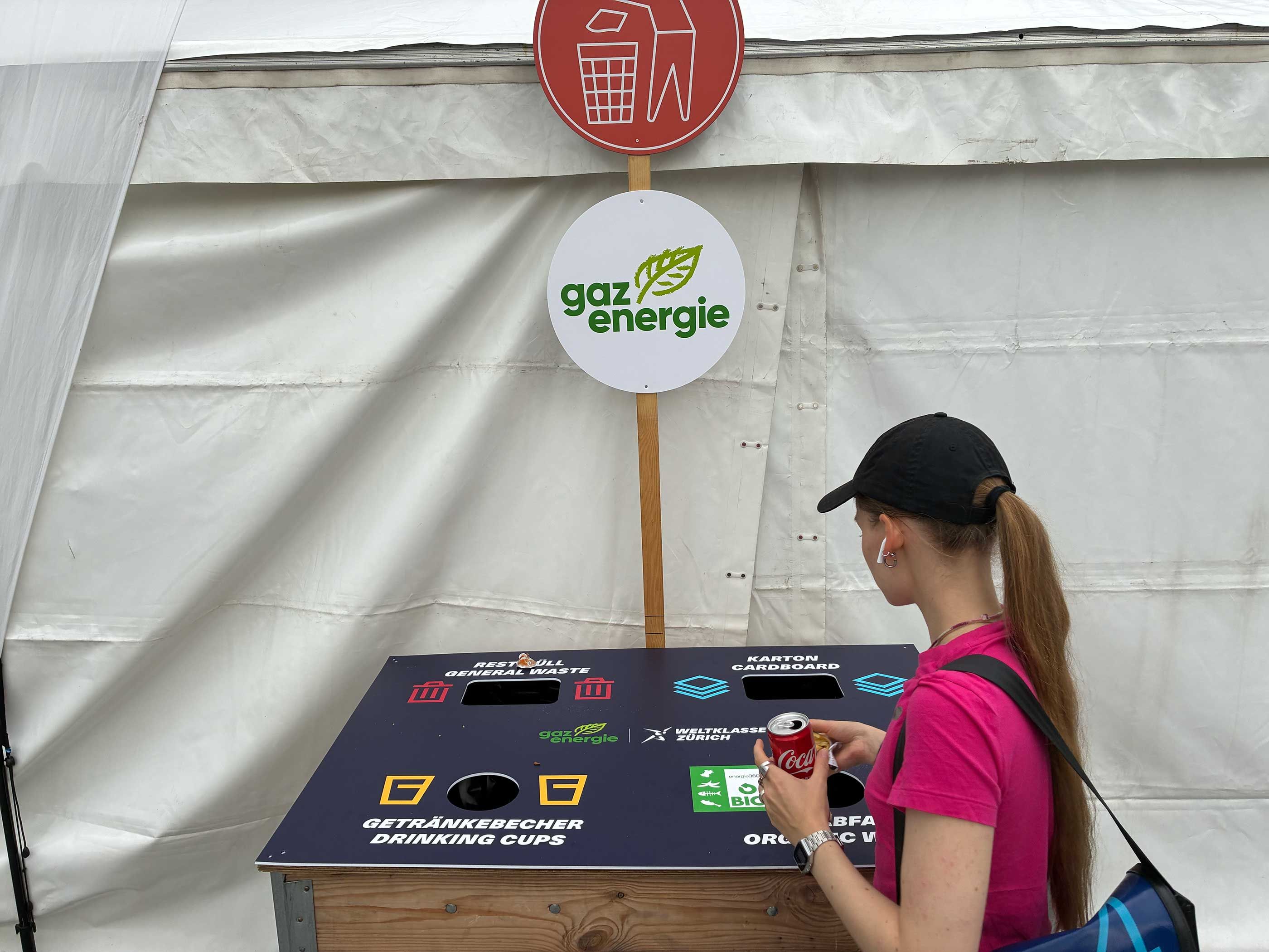 Rubbish collection at Weltklasse Zurich