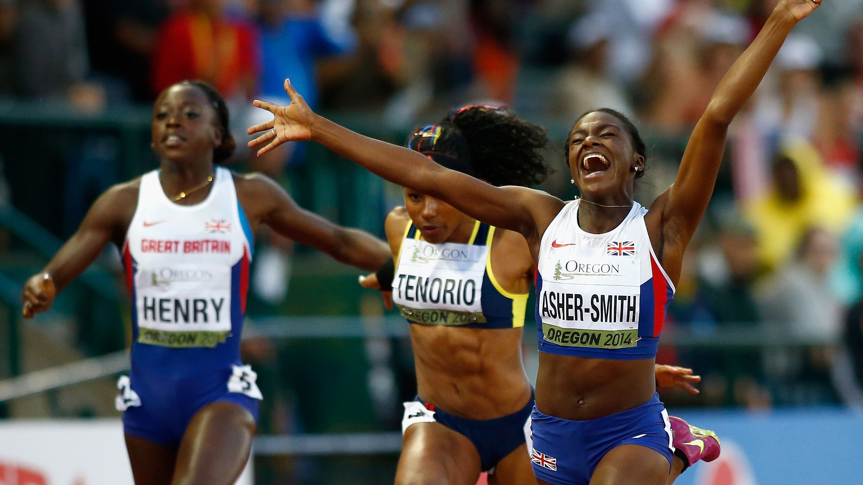 Dina Asher-Smith at the 2014 World U20 Championships