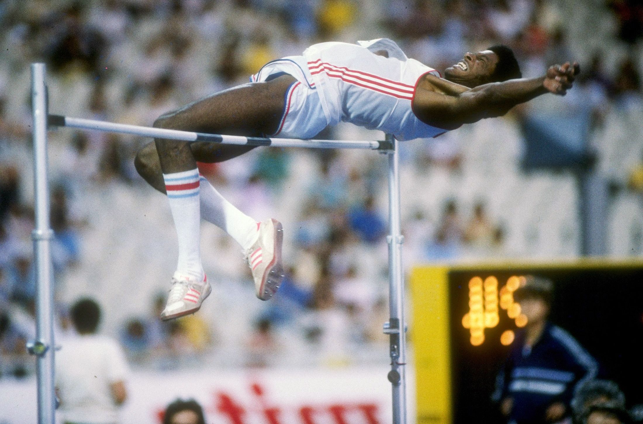 Javier Sotomayor in action at the 1986 World U20 Championships