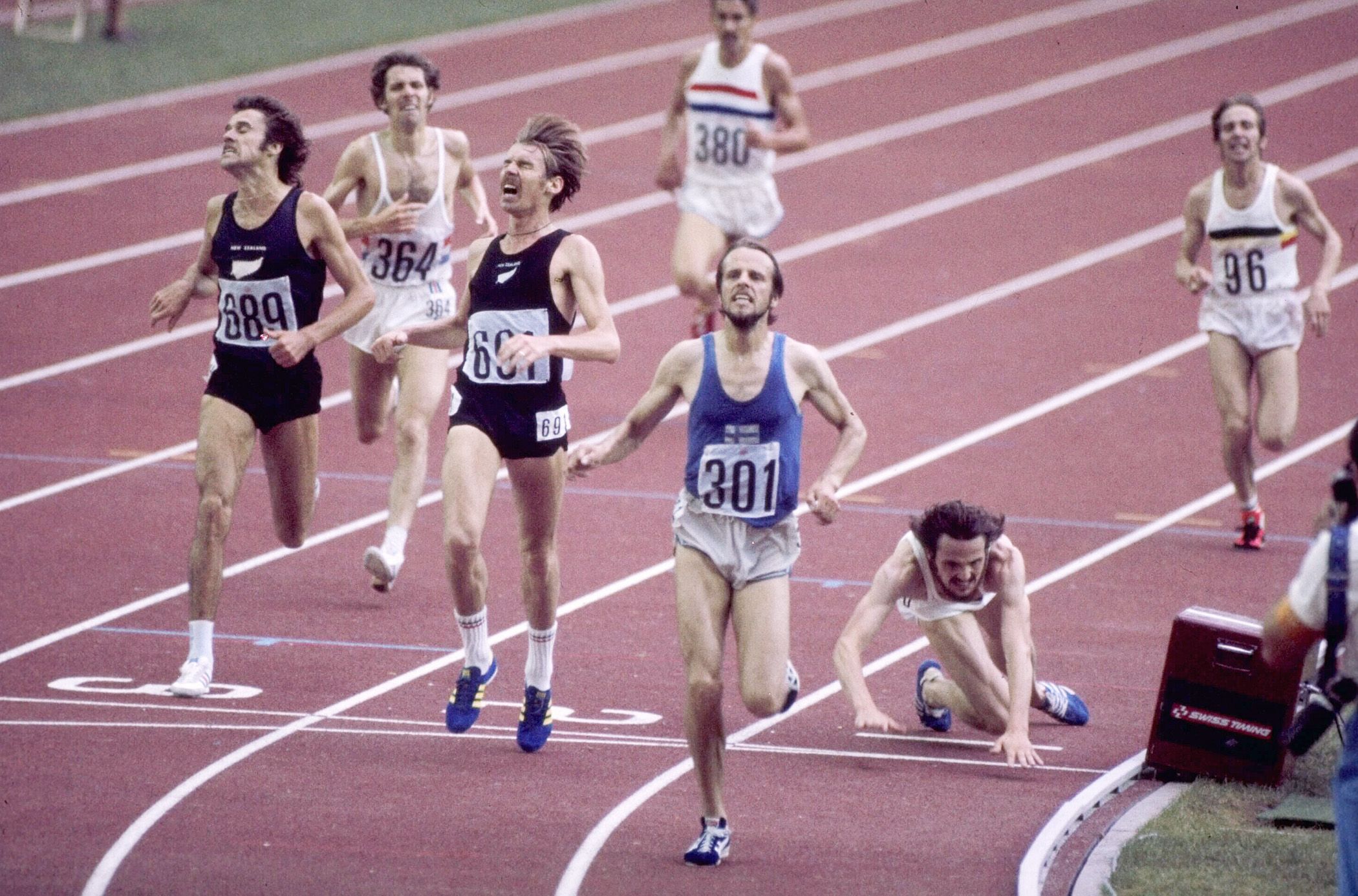 Lasse Viren wins at the 1976 Olympics
