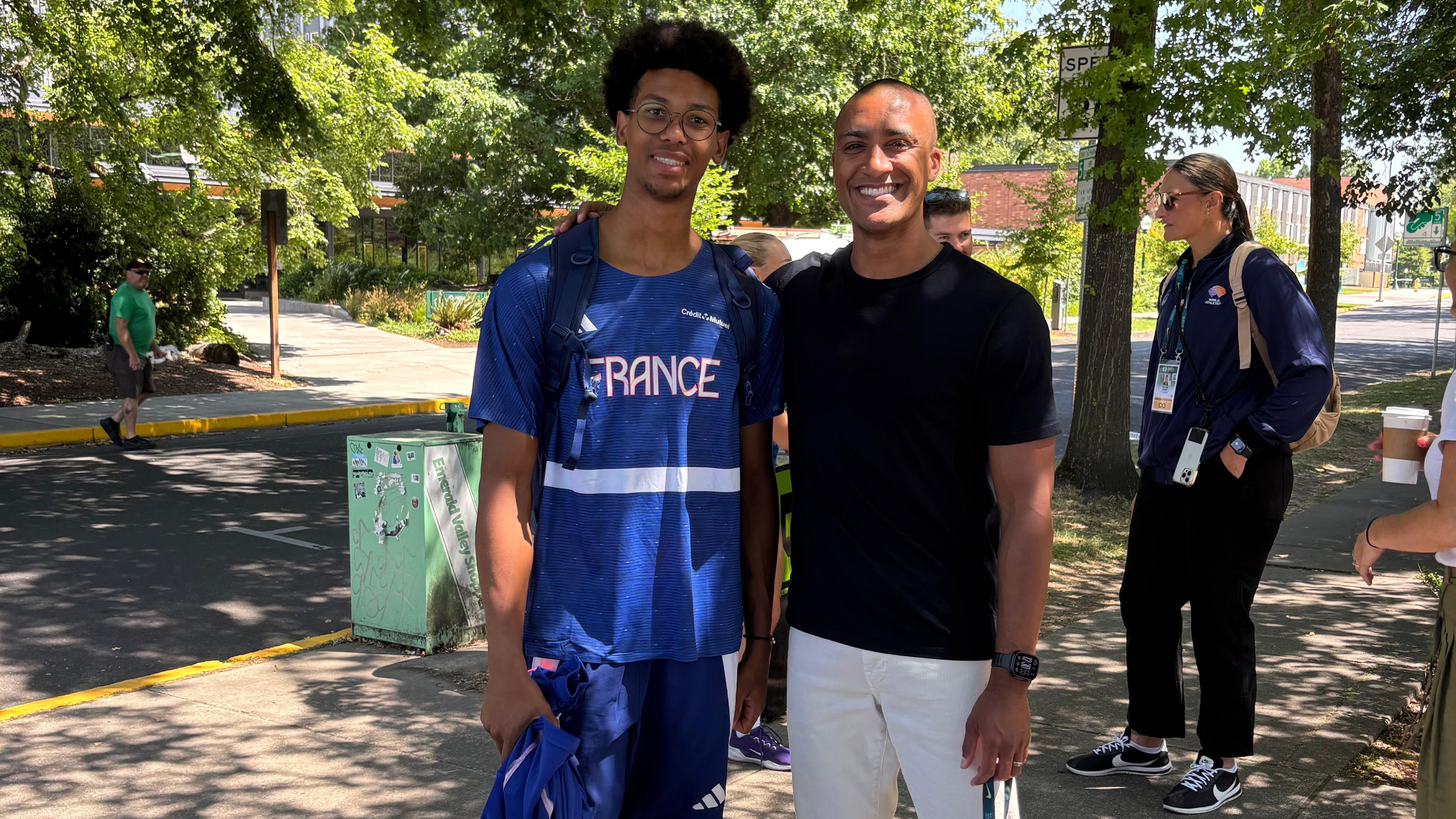 Mael-Bephassou Lannurien with Ashton Eaton in Oregon
