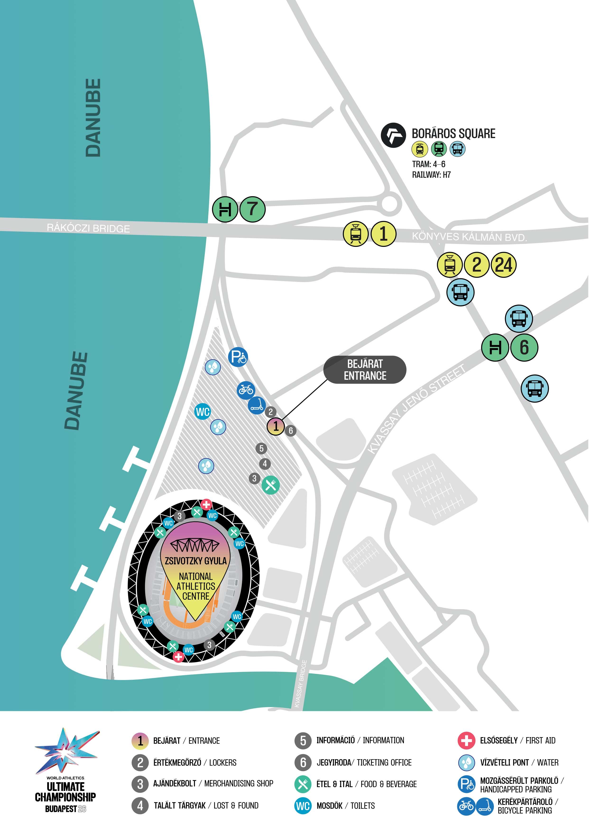 Ultimate Championship - Budapest hospitality map
