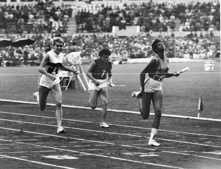 Wilma Rudolph in the 4x100m at the 1960 Olympic Games in Rome