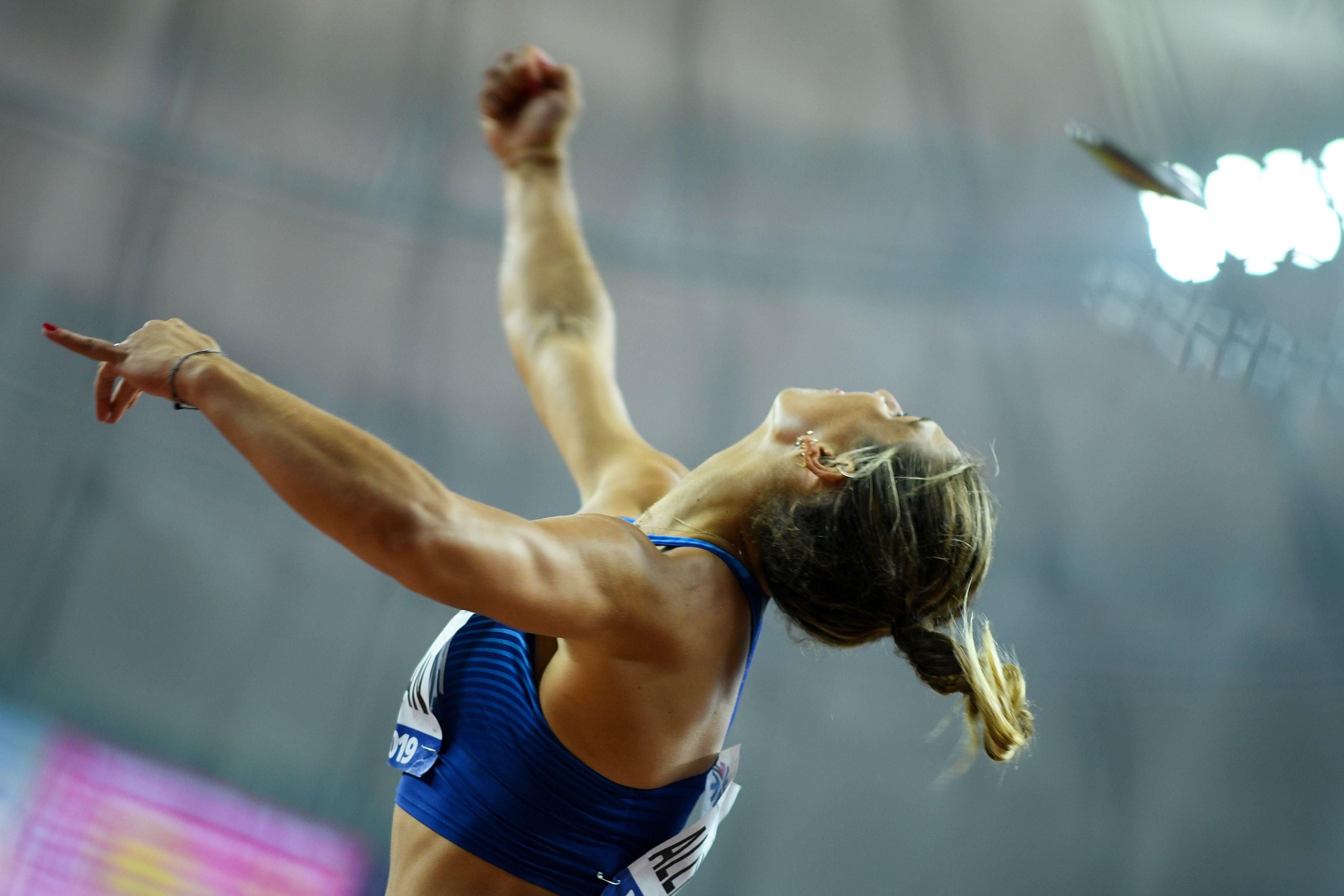 Valarie Allman in action at the 2019 World Championships