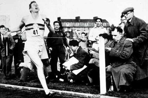 Roger Bannister breaks the four minute mile barrier - 6 May 1954 - 3:59.4