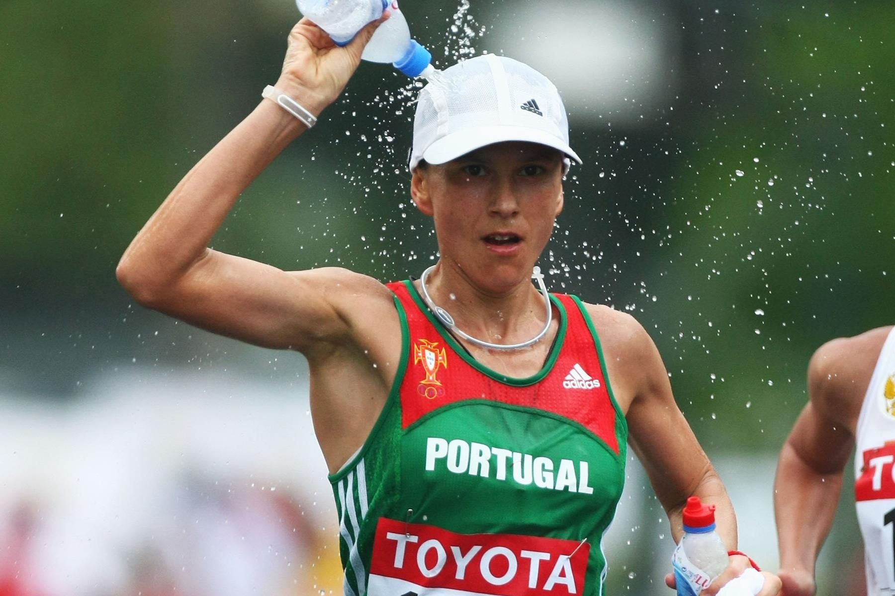 Portuguese race walker Susana Feitor at the IAAF World Championships