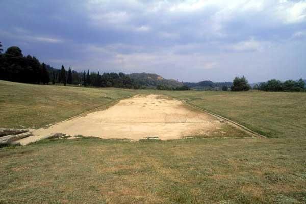 The ancient Olympic stadium in Olympia