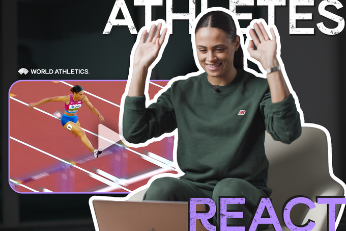 Sydney McLaughlin-Levrone Athletes React graphic
