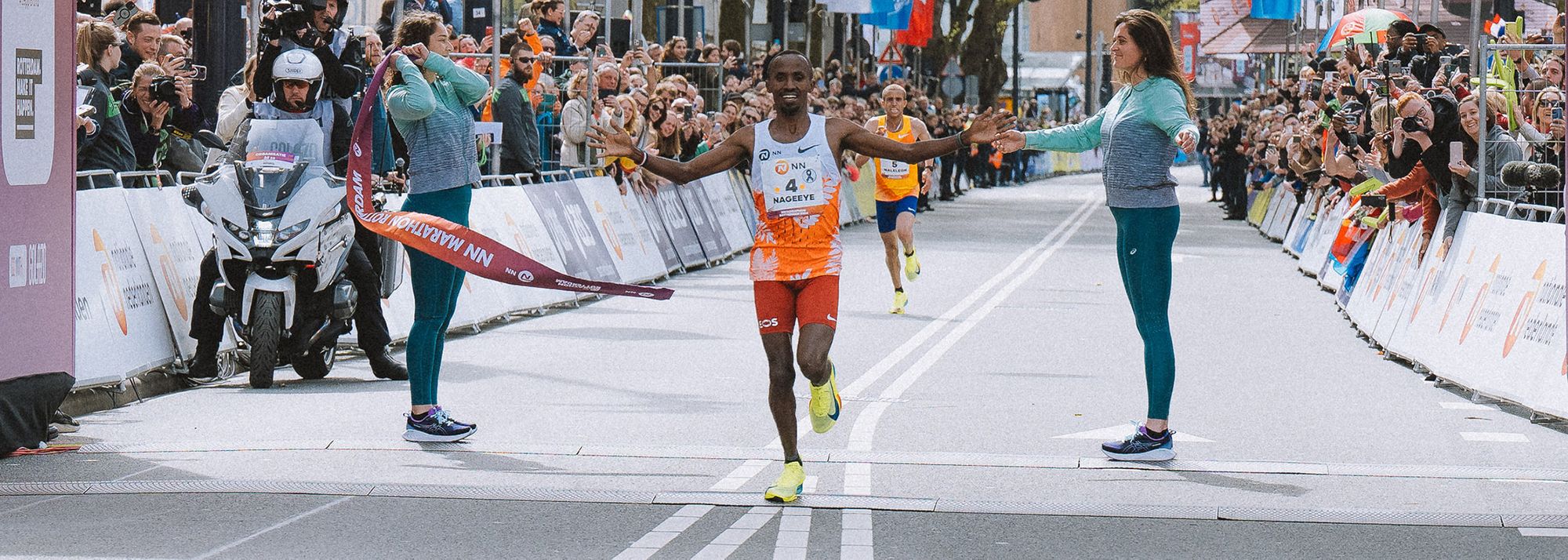 Abdi Nageeye improved his own Dutch record to 2:04:45 and Ethiopia’s Ashete Bekere clocked 2:19:30 to win the World Athletics Gold Label road race