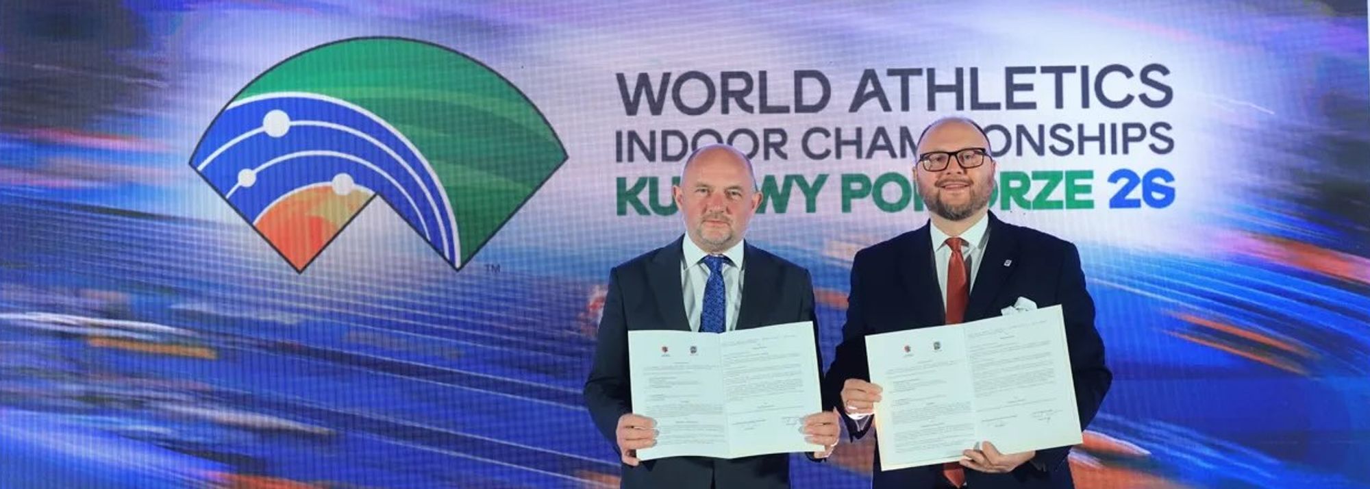 Już w marcu przyszłego roku w Toruniu odbędą się Halowe Mistrzostwa Świata w Lekkiej Atletyce Kujawy Pomorze 2026. Porozumienie w tej sprawie podpisali Marszałek Województwa Kujawsko-Pomorskiego Piotr Całbecki oraz Prezydent Miasta Torunia Paweł Gulewski.