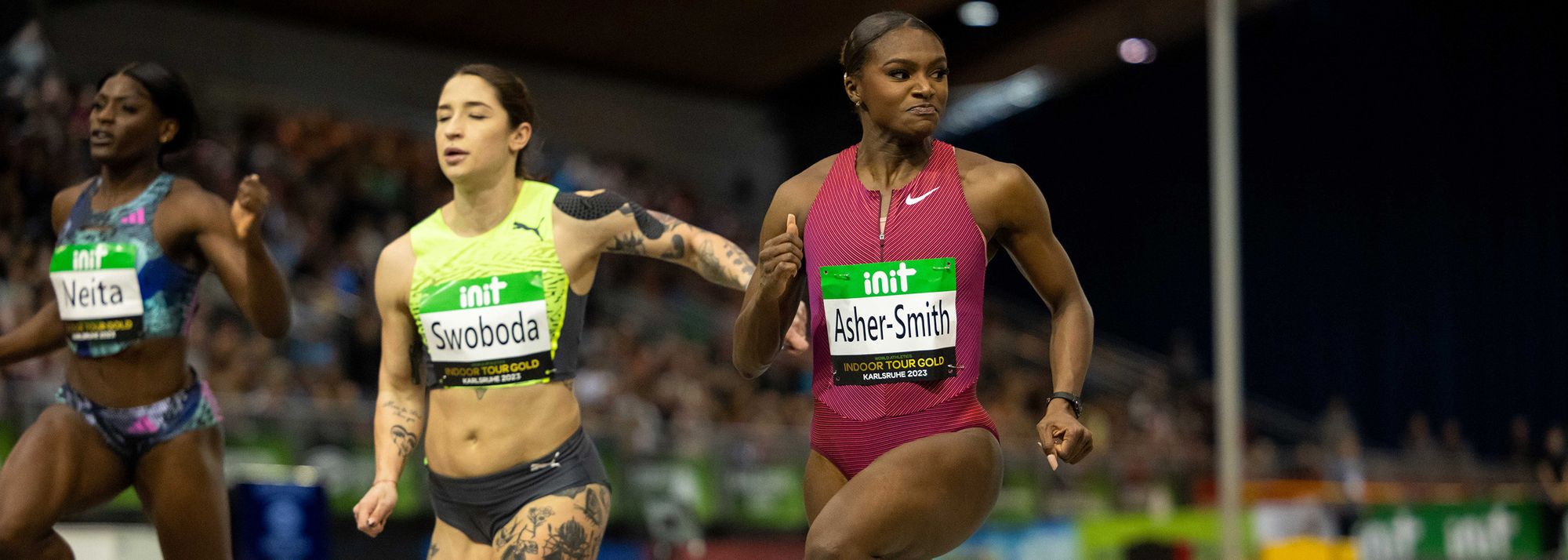 Asher-Smith equals long-standing meeting record and breaks British best with 7.04