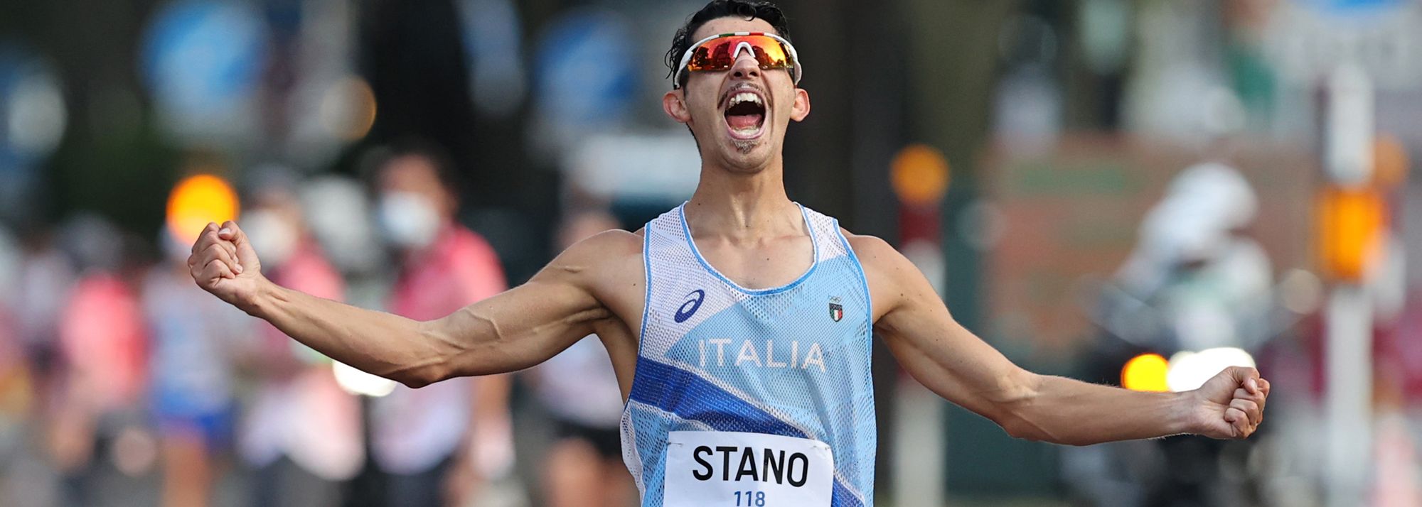 When Massimo Stano crossed the finish line of the 20km race walk at the Olympic Games, he knew exactly what he ought to do.