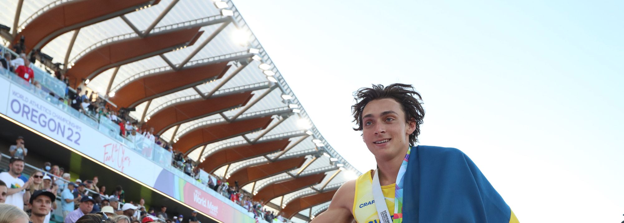 Mondo Duplantis closed out the first World Athletics Championships on U.S. soil with a world record in the men's pole vault