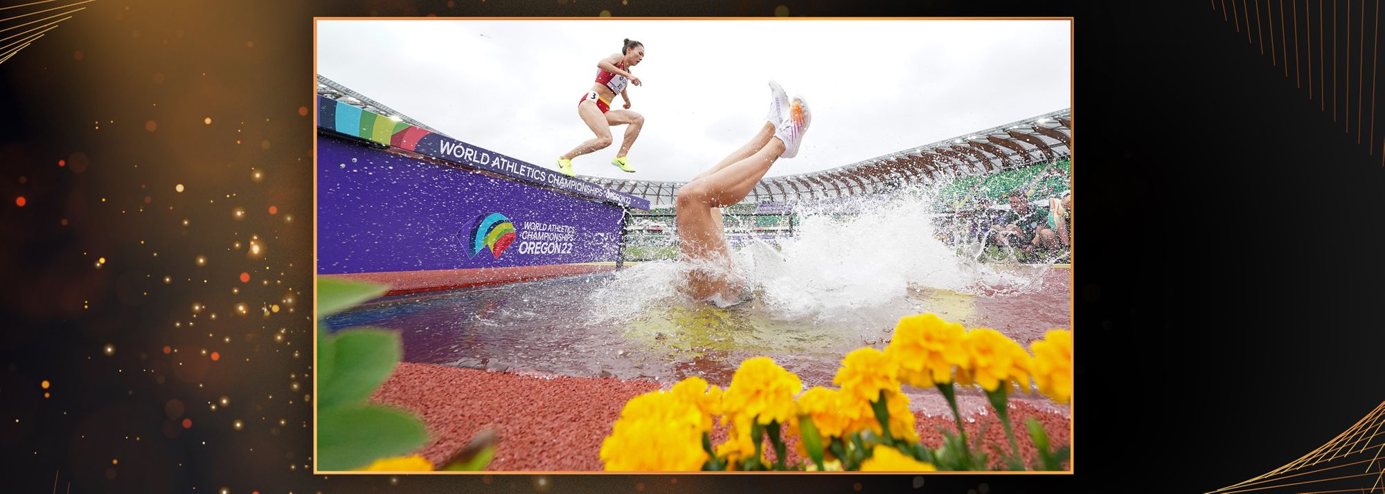 Martin Rickett’s shot of a fall at the water jump during the steeplechase at the World Athletics Championships Oregon22 has been selected as the World Athletics Photograph of the Year