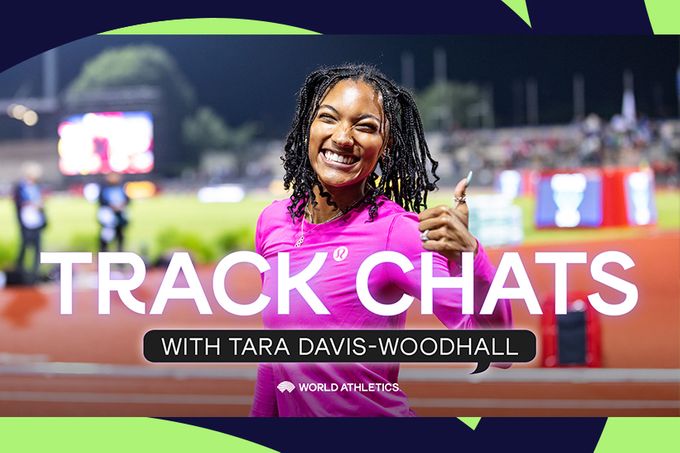 Tara Davis-Woodhall Track Chats graphic