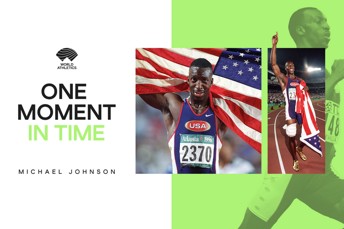 Michael Johnson One Moment in Time graphic