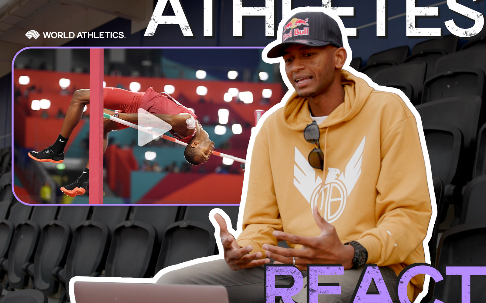 Mutaz Barshim Athletes React graphic