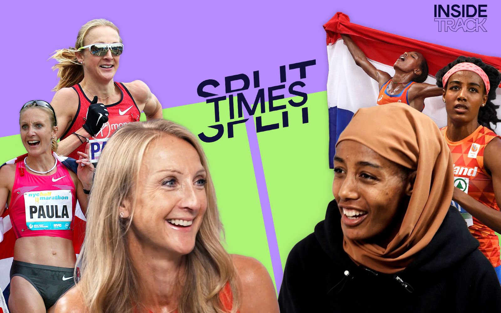 Split Times Episode 2 graphic with Paula Radcliffe and Sifan Hassan