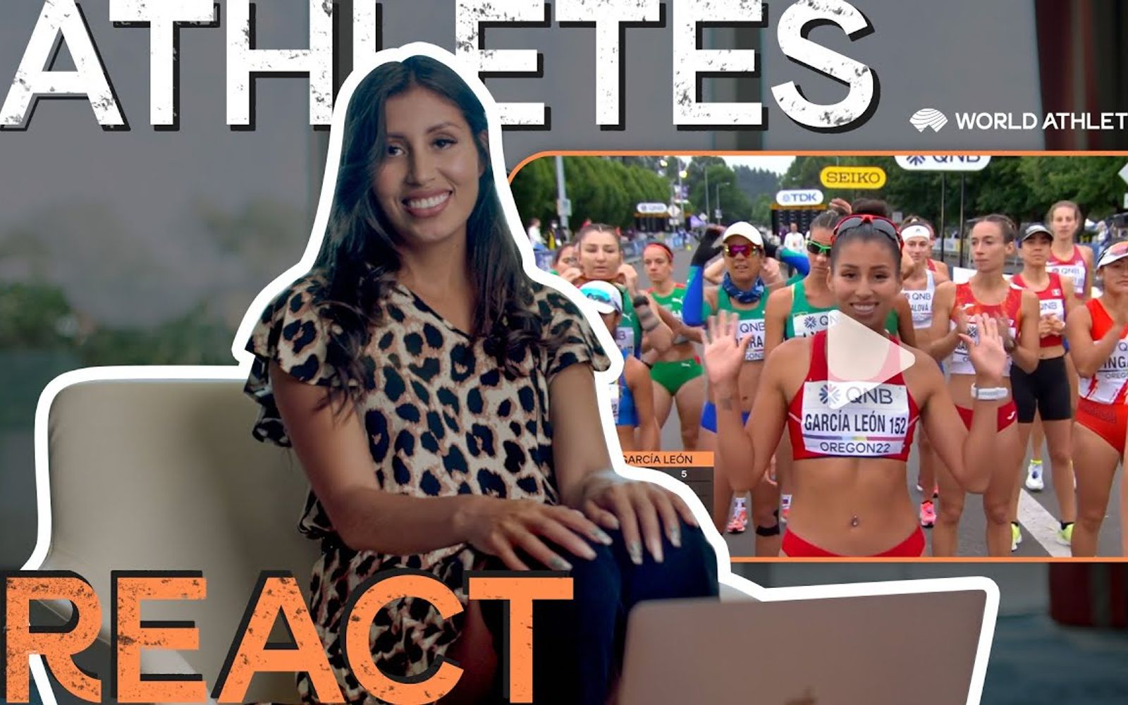 Kimberly Garcia Athletes React graphic