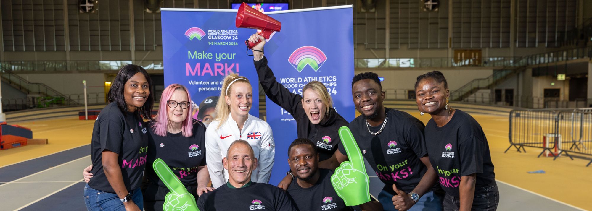 Track stars call out for volunteers as thoughts turn to the indoor format of the sport and preparations for next year’s World Athletics Indoor Championships in Glasgow. 

