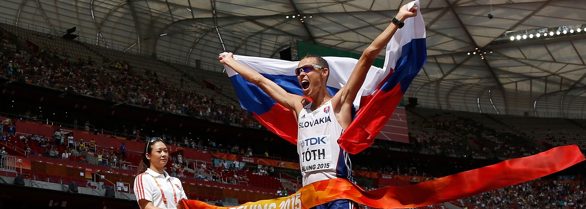 Eight years on from his World Championships victory, Matej Toth has donated his Slovak singlet and name bib from the event