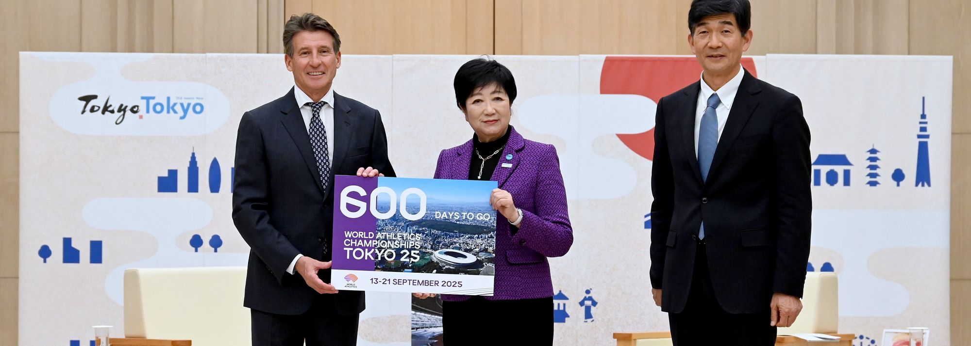 東京2025世界陸上の開幕600日前となった1月22日、コー会長が東京を訪れ