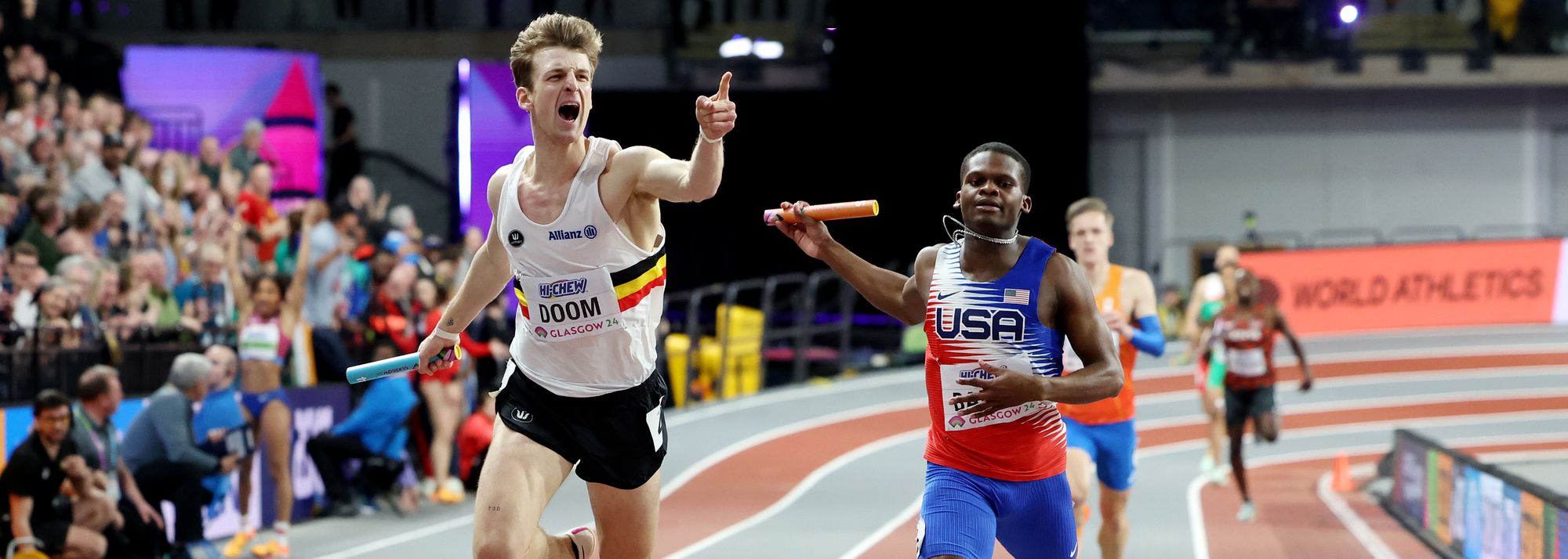 USA's bold strategy wasn't enough to hold off the challenge of individual 400m champion Alexander Doom