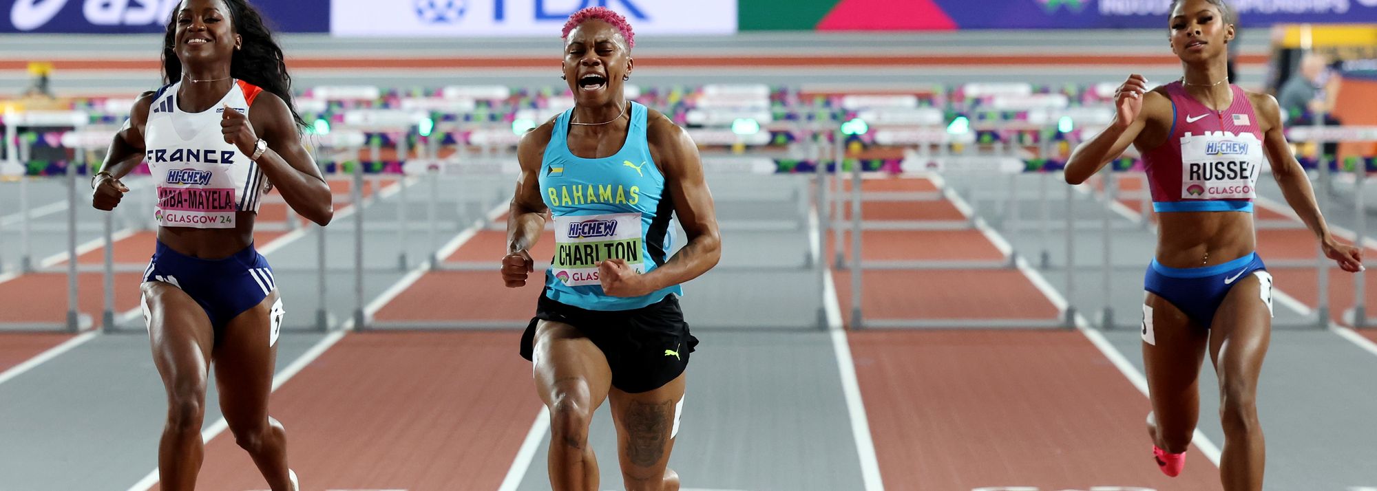 Few have burned ink messages as potent as 28-year-old Bahamian hurdles star Devynne Charlton
