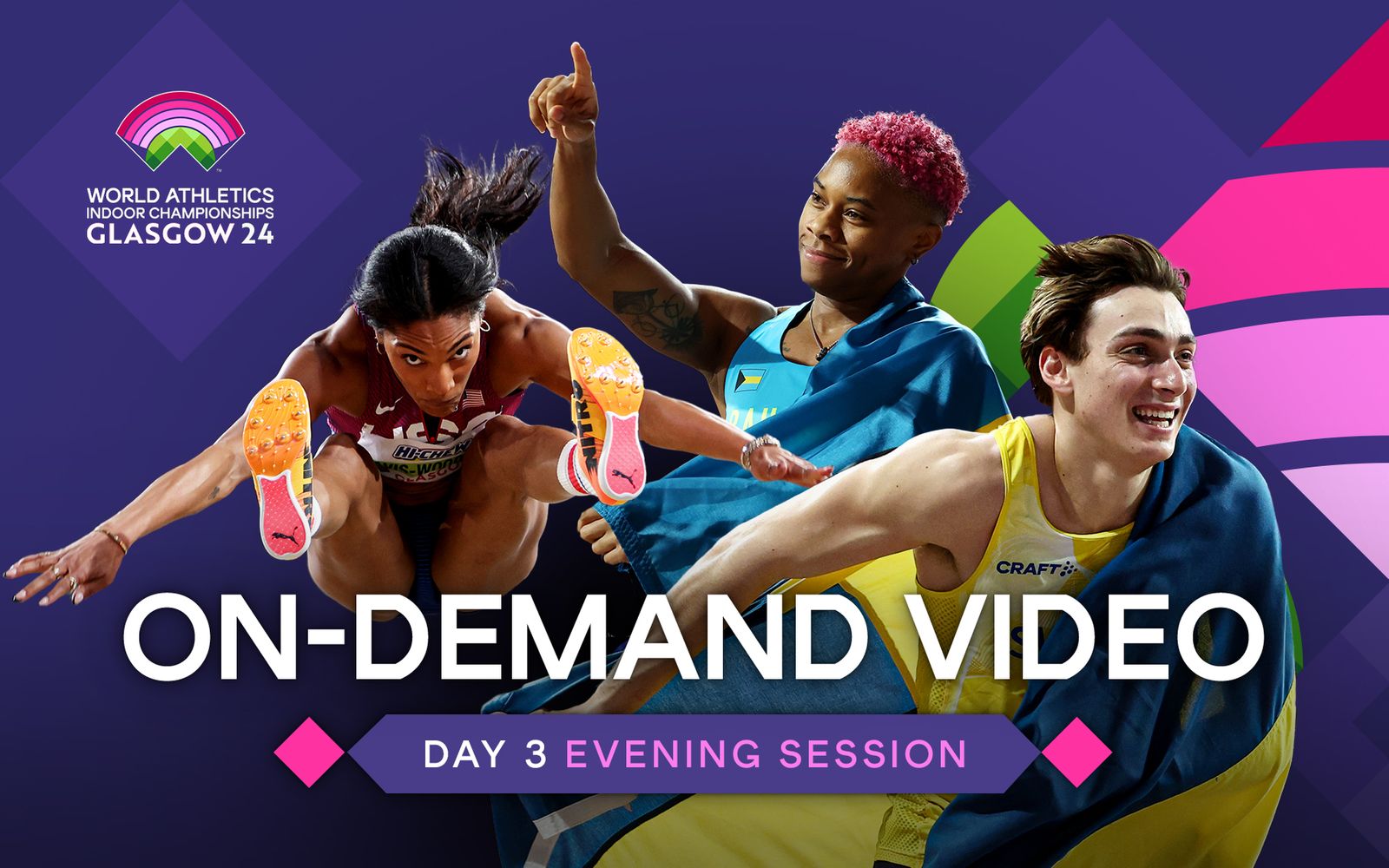 Watch again – World Athletics Indoor Championships, Day 3 Evening Session, Watch