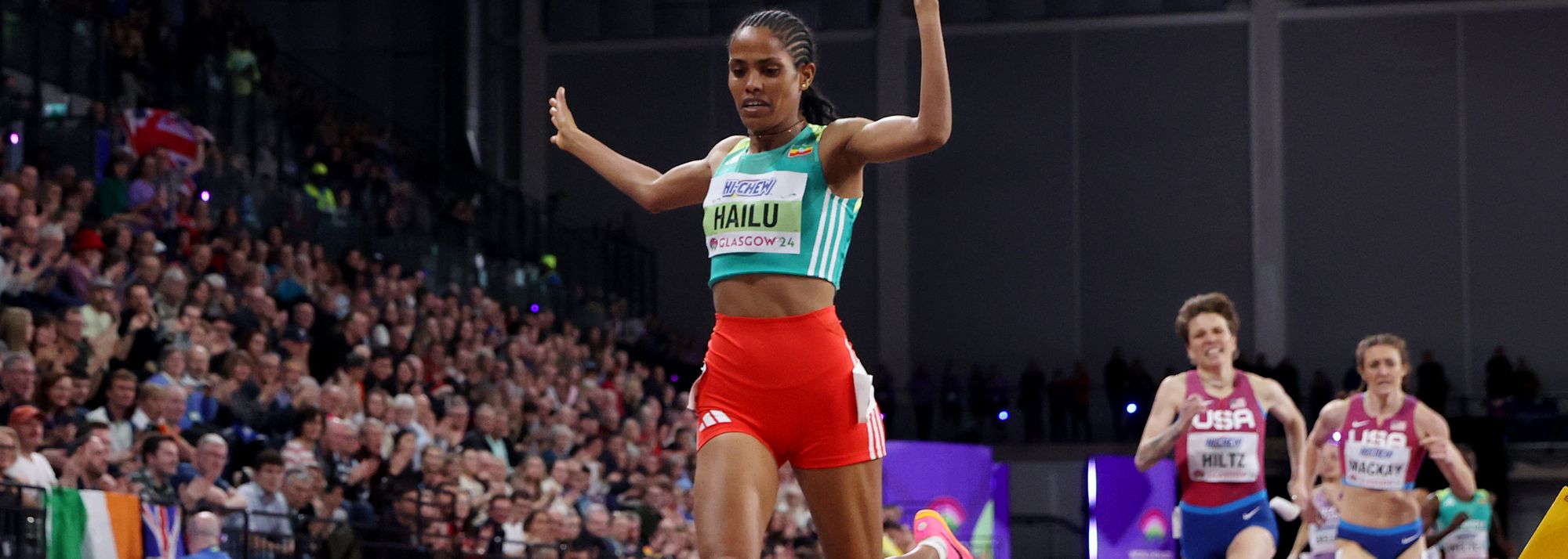 Freweyni Hailu produced an expected victory in the women’s 1500m, the closing event of the championships