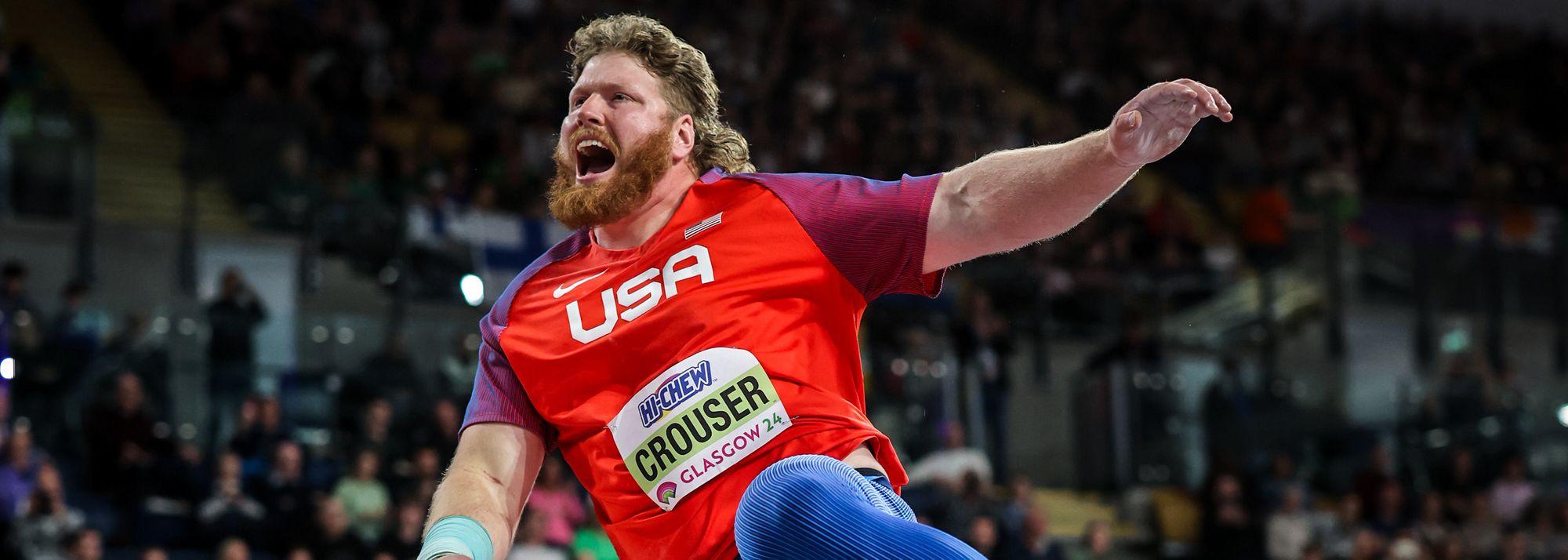 The big shot from Boring, Oregon, put the record straight on the big opening night of the World Athletics Indoor Championships Glasgow 24