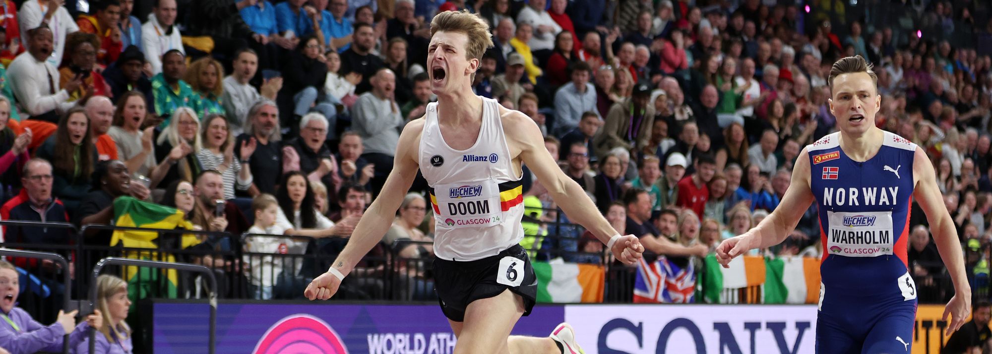 With a superb final surge, Alexander Doom claimed the world indoor 400m crown, ending Karsten Warholm’s decade-long win streak in the discipline