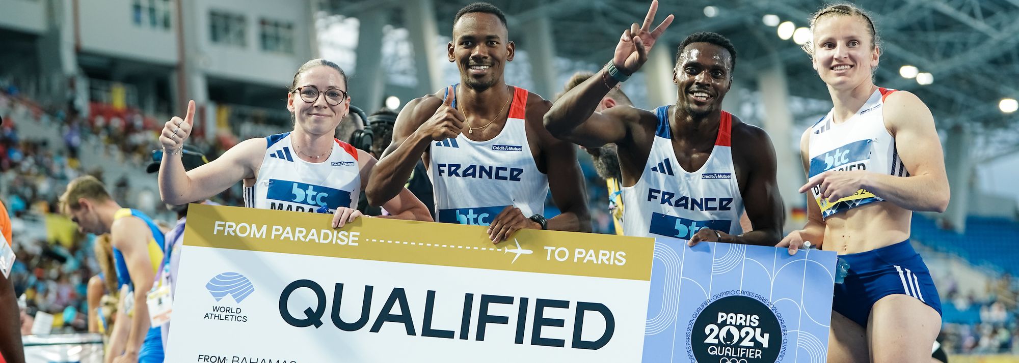 The first eight teams to have qualified for the Paris 2024 Olympic Games in each the five disciplines being contested at the World Athletics Relays Bahamas 24 have been confirmed following the opening day of competition
