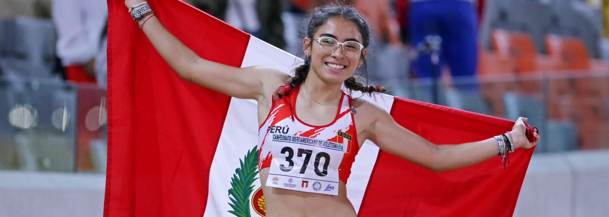 Cayetana Chirinos shone in the 100m at the Pedro Galvez Velarde South American Grand Prix