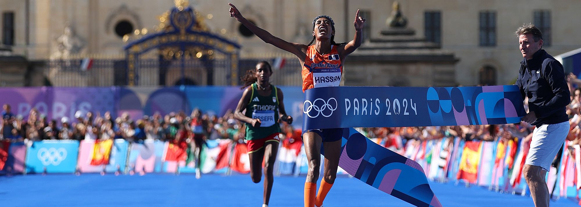 Sifan Hassan claimed the final athletics gold medal of the Paris 2024 Games, winning the women’s marathon in an Olympic record of 2:22:55