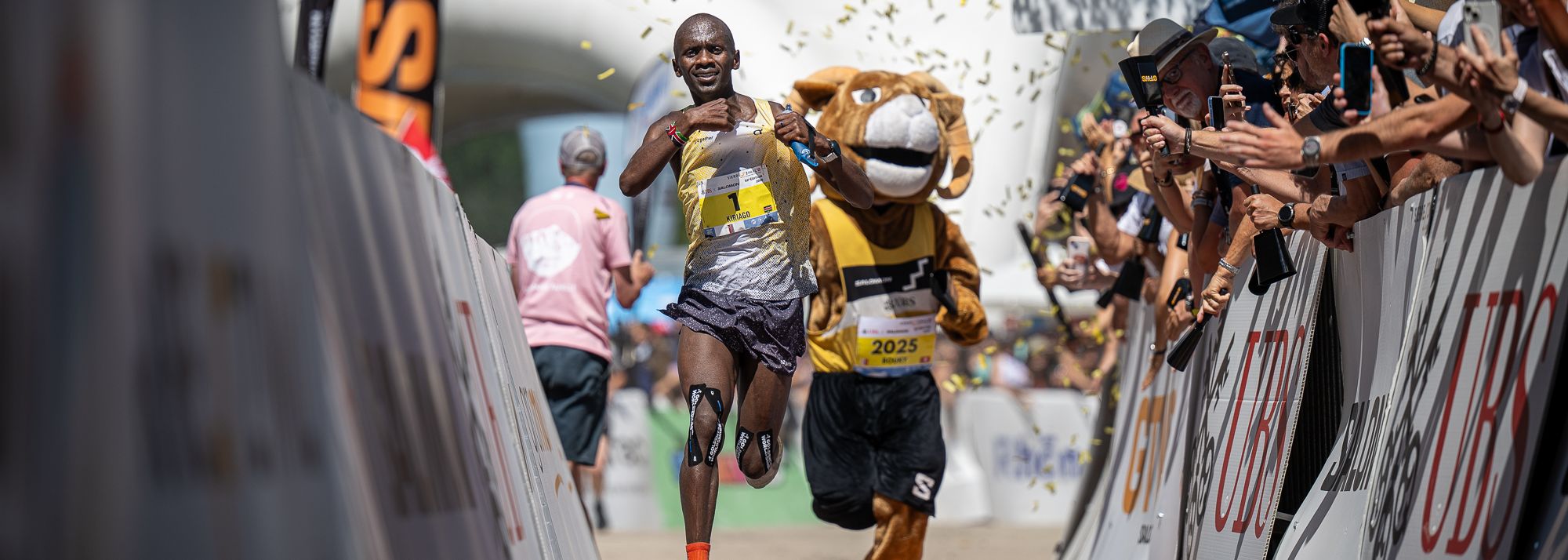 Joyline Chepngeno successfully defended her title at Sierre-Zinal while fellow Kenyan Philemon Ombogo Kiriago regained his crown in the men’s race at the WMRA World Cup fixture on Saturday (9).