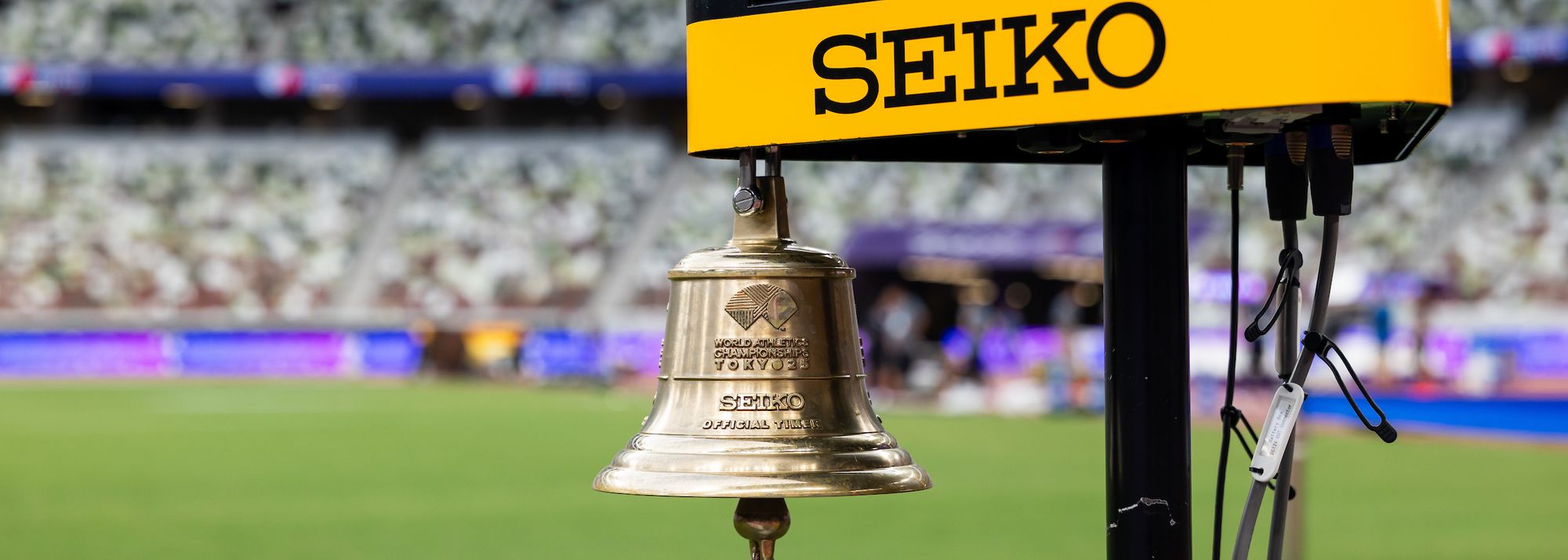 Seiko gifted the specially produced final lap bell to the Tokyo 2025 World Athletics Foundation