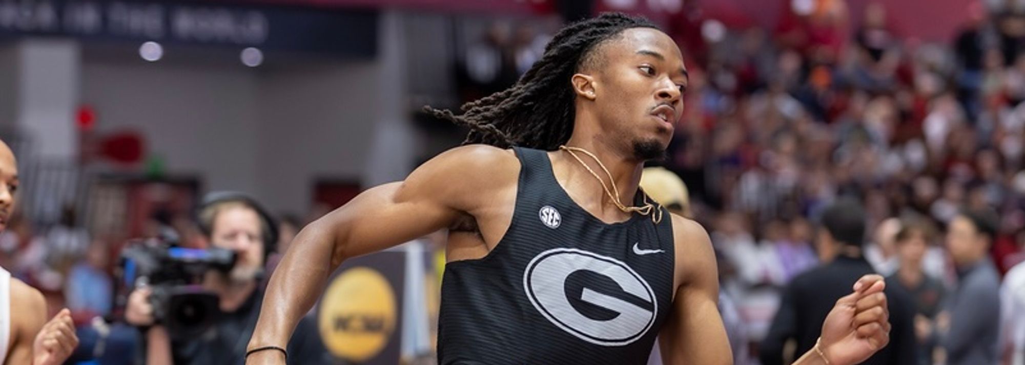 The teenager ran a U20 world record time this winter. His road from Texas to Georgia is loaded with unique comprehension, a mad scientist, and a trick from his dad.