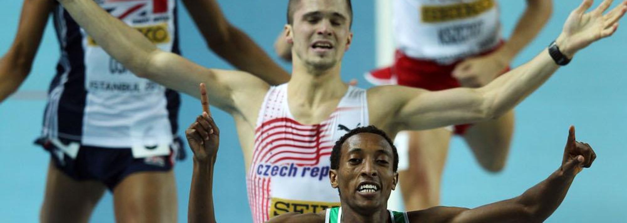 It’s fair to say the men’s 800 metres at the 14th IAAF World Indoor Championships has not followed the form book, but normalcy was restored at the last when the favourite, Mohammed Aman of Ethiopia, took the gold medal in one minute 48.36 seconds.