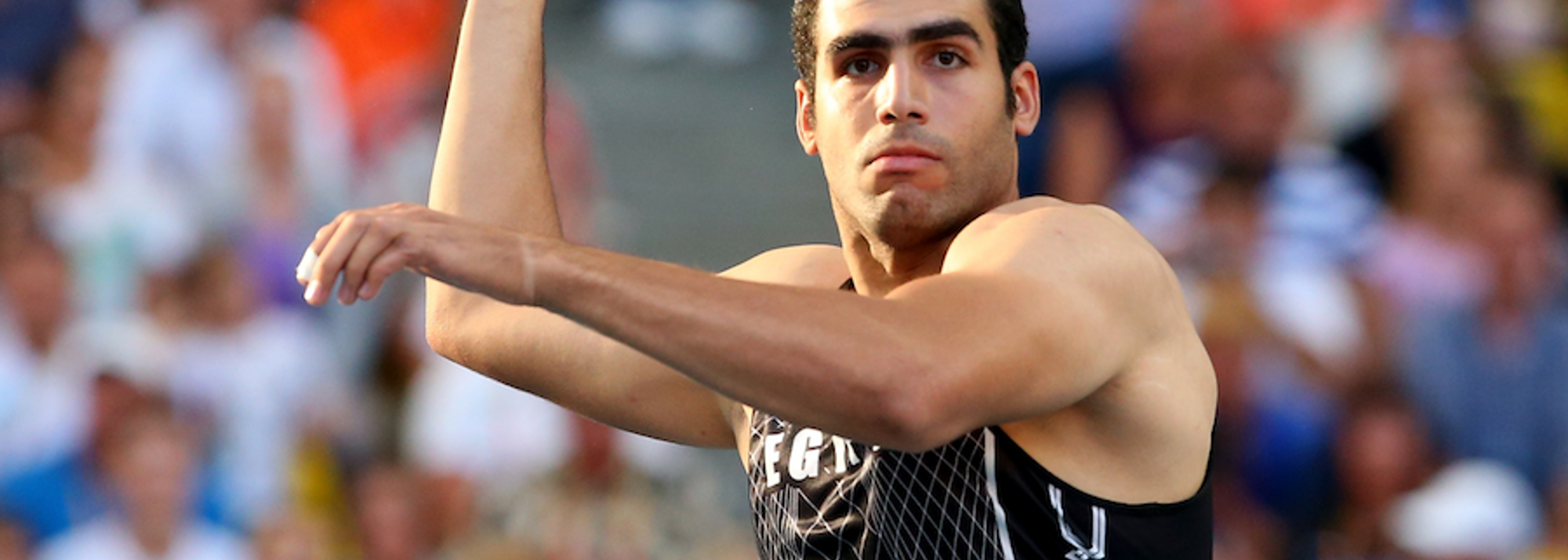 Ihab Abdelrahman El-Sayed blew away the competition in the javelin last year. Now he wants gold.