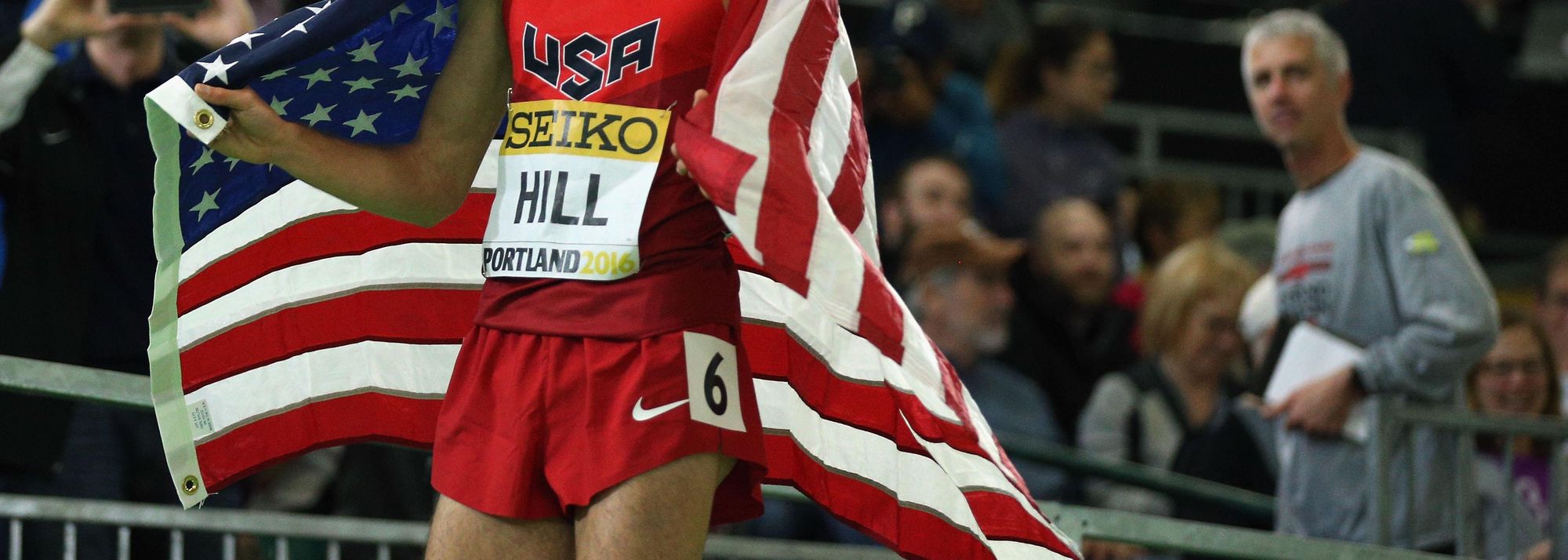 Satisfaction for Ryan Hill after winning the 3000m silver medal at the IAAF World Indoor Championships Portland 2016 lasted just a matter of moments. 