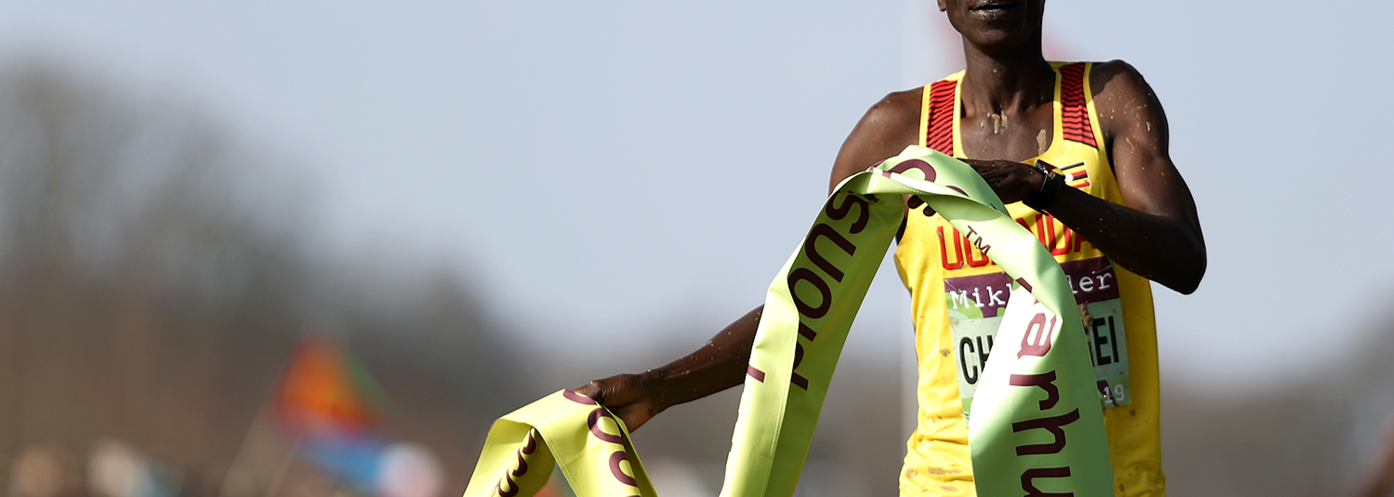 For the second time running, Joshua Cheptegei finished the senior men’s race at the World Cross-Country Championships not knowing where he was.
