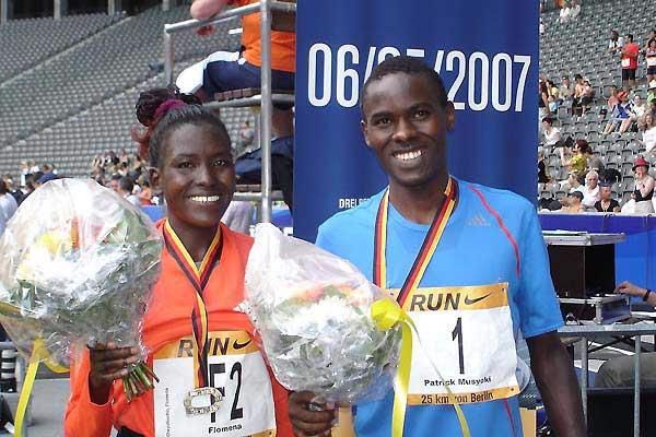 Kenyans Musyoki and Chepchirchir win Berlin 25k in high temperatures