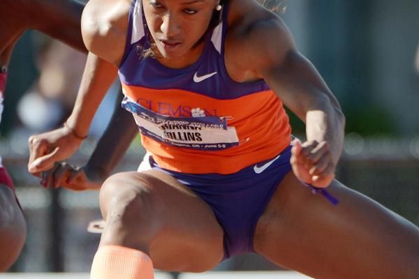 Hurdler Rollins not scared by the big time after her college exploits, FEATURE