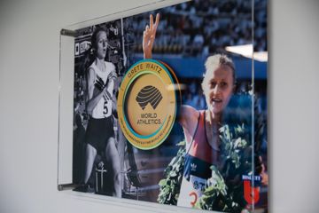 World Athletics Heritage Plaque - Bislett Games, Grete Waitz