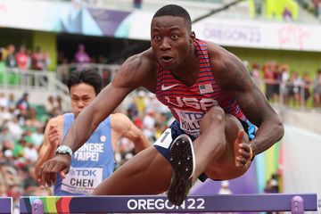 Grant Holloway at the World Athletics Championships Oregon22