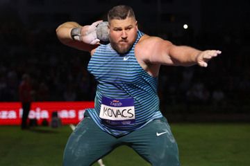 Joe Kovacs competes at the World Athletics Continental Tour Gold meeting in Zagreb