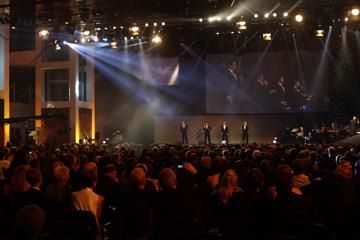 Il Divo on stage at the IAAF Centenary Gala in Barcelona